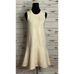 Anthropologie Knitted & Knotted cream wool sleeveless drop waist dress Small
